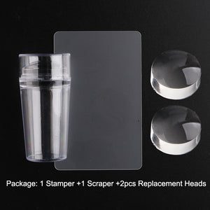 Transparent Nail Stamper With Scraper