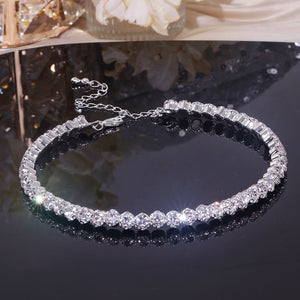 Rhinestone Crystal Choker Necklace Set