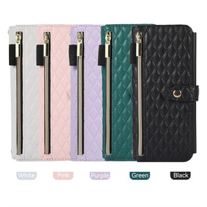 Crossbody Rhombic Multi Card Wallet Case For Samsung