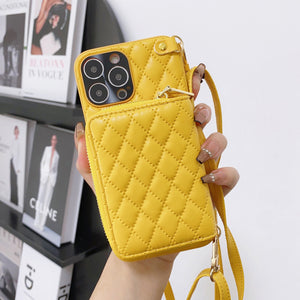 Zipper Wallet Leather Case for iPhone