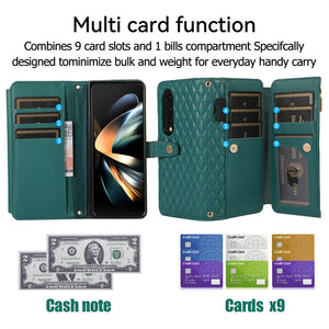 Crossbody Rhombic Multi Card Wallet Case For Samsung