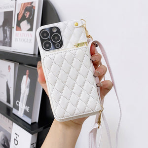 Zipper Wallet Leather Case for iPhone