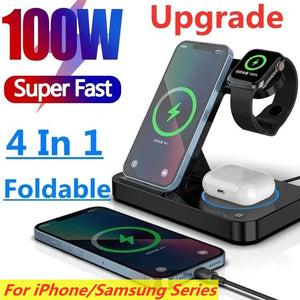 100W 4 in 1 Wireless Charging Station