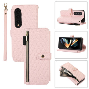 Crossbody Rhombic Multi Card Wallet Case For Samsung