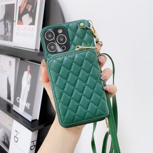 Zipper Wallet Leather Case for iPhone