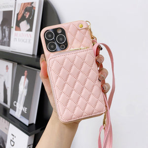 Zipper Wallet Leather Case for iPhone